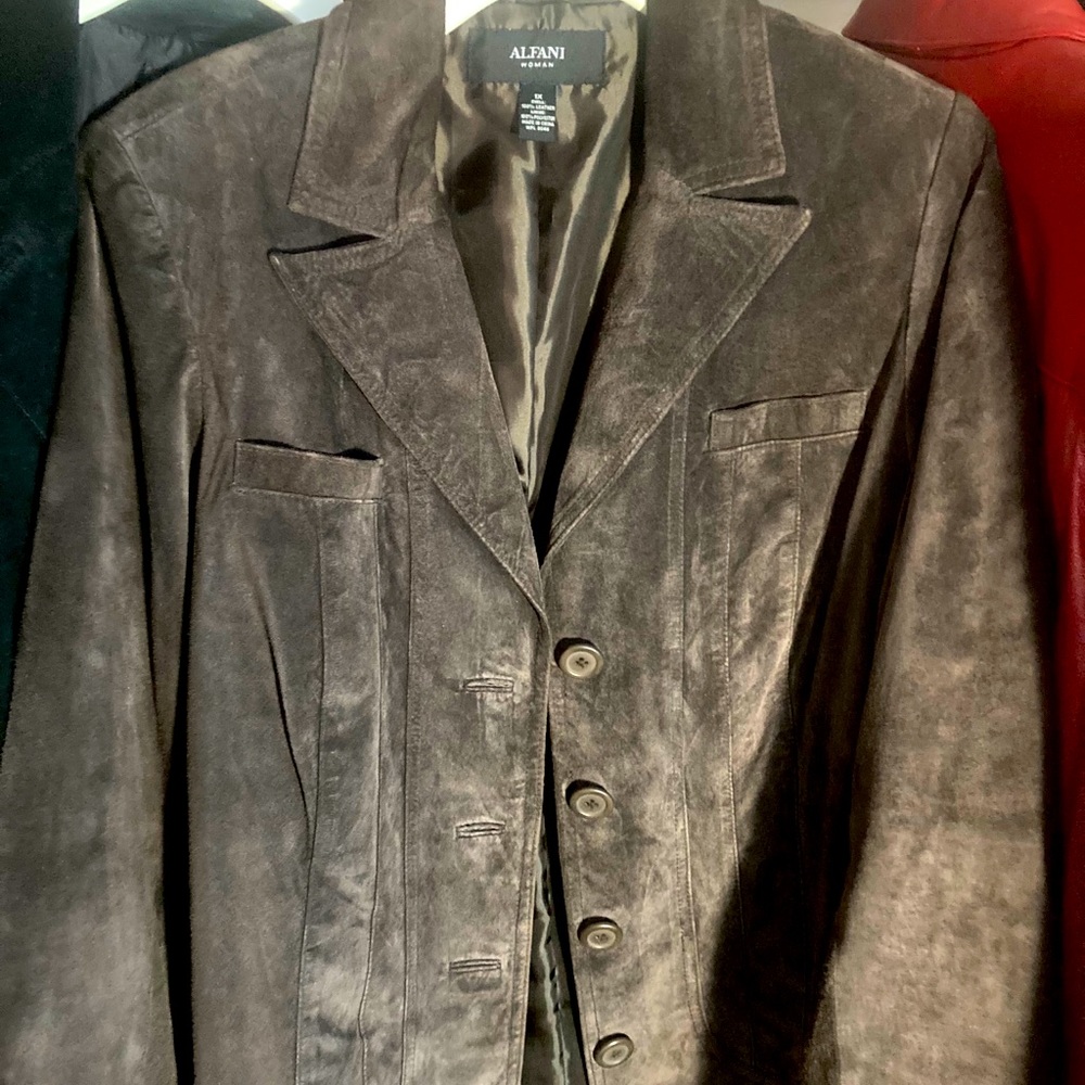 Suede jacket black